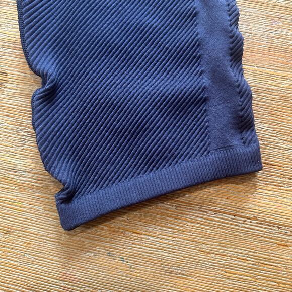 Free People Movement Indigo Ribbed High Waisted Leggings, Sz Large (EE-1119) - Picture 5 of 7